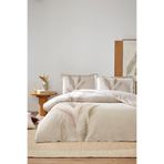 ÖZDİLEK Miscanthus King Size Nevresim Takımı,Krem 240 X 220