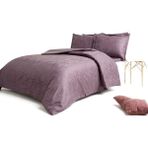 Özdilek Ornament Çift Kişilik Jakarlı Pamuk Saten Nevresim Takımı – Lüks, Yumuşak Dokulu - 200 x 220 cm - Mürdüm