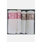 Özdilek Özdilek 4 Parça Best Set - ( 2 Ad 90x150 + 2 Ad 50x80 ) Hamam Takımı Bej-Pembe
