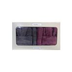 Özdilek Pamuklu Colourist Antrasit Pembe Bornoz Seti