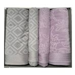 Özdilek Pastoral Lıla-Grı Best Set Hamam Takımı