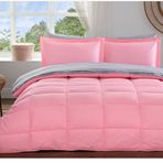 Özdilek Ranforce Colormix Pembe Gri Çift Kişilik Uyku Seti