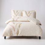 Özdilek Ranforce Miscanthus Çift Kişilik Nevresim Takımı – %100 Pamuk, Nefes Alabilir - Bej - 160 x 220 cm