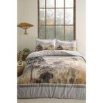Özdilek Scenery Gri Ranforce Tek Kişilik Lastikli Fitted Çarşaf Nevresim Takımı - 160 x 220 cm