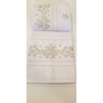 Özdilek Seda Çeyizlik Nakışlı Havlu(Gümüş Desenli- 2'li) - 50 x 90 cm - Çok Renkli