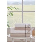 Özdilek Siddy Garden Havlu Seti Best Set Hamam Takımı Bej Krem-Bej - 90 x 150 cm - Çok Renkli