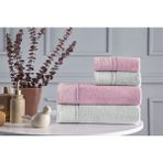 Özdilek Siddy Havlu Seti Hamam Takımı Pembe-Gri - Çok Renkli - 70 x 150 cm