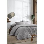Özdilek Sofia Battal Boy Lastikli Fitted Çarşaf Müslin Nevresim Takımı Gri - Renkli - 200 x 220 cm