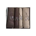 Özdilek Soft Leaf Best Set Pamuklu (hamam Takımı) Bej - Kahve