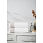 Özdilek Strap Banyo Havlusu 90X150 cm - Beyaz - Bej - 90 x 150 cm