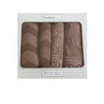 Özdilek Tapetto Best Set (4 Parça) Hamam Takımı Kahve-Kahve