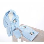 Özdilek Tazmania Bambu Mavi Bebek Bornoz Seti