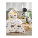 Özdilek Tek Kişilik (Çarşafı Lastikli) Nevresim Takımı Builder Sarı