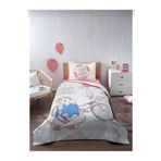 Özdilek Tek Kişilik Kapitoneli Nevresim Takımı Enjoy Pembe (Dört Mevsim - Çok amaçlı Set)