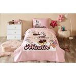 Özdilek Tek Kişilik Ranforce Nevresim Takımı Disney Minnie Garden Pembe - 160 x 220 cm