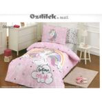 Özdilek Tek Kişilik Unicorn Desenli Nevresim Takımı Pembe 160 x 220 cm Pamuk Kumaş
