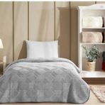 Özdilek Trendy Embos 155x220 cm Art Deco Gri Tek Kişilik Battaniye