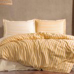 Özdilek Trioline Fitted Tek Kişilik Hardal Nevresim Takımı 72043347