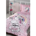 Özdilek Unicorn Lisanslı Pembe Tek Kişilik Uyku Set