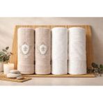 Özdilek Weddıng Tas-Krem Best Set (Hamam Takımı) - Çift Kişilik - Çok Renkli