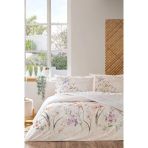 Özdilek White Lily Lila Çift Kişilik %100 Pamuk Nevresim Takımı