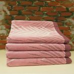 Özdilek Yaprak 4 Adet 50x90 cm Mint Kahve Pembe El Yüz Havlusu