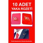 ÖZDOĞAN Dalgalı Türk Bayrağı Yaka Rozeti 10'Lu Paket