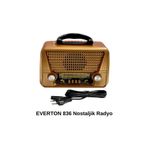 ÖZDOĞU TİCARET Nostalji Solar Güneş Enerjili Radyo EVERTON-836 (Bluetooth/USB/Sd kart/mp3)