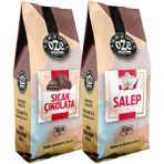 Oze Salep + Sıcak Çikolata 1000 gr x 2 - 1 kg - Cafe Crema