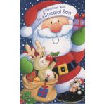 Özel Bir Oğul İçin Mutlu Noeller Kartı - Noel Baba - Özel Bir Oğul İçin Noel Dileği - Sürprizler ve Kahkahalar Diliyorum, Tatil Eğlencesi Mevsimi - Hatırlanması Gereken Mutlu Anlar ve Hepsi