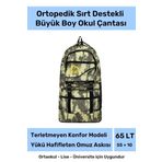 Özel Büyük Boy Ortopedik Terletmeyen Konfor Modeli Çok Gözlü Bölmeli Lise Ortaokul Okul Sırt Çantası