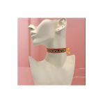 Özel Dokuma Saten & Keten Karışımı Kadın Choker Tasma Kolye