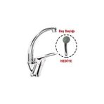 Özel Duş Özelduş Mix Kuğu Banyo Batarya + Duş Başlığı Hediyeli - Gümüş