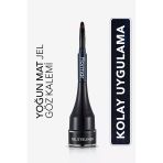 Özel Fırça Başlıklı Yoğun Pigmentli Mat Jel Eyeline -Gel Eyeliner-02 Oceanblue-8690604591886