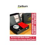 Özel Gün Hediye Sevgiliye Anneye Arkadaşa Kırmızı Gül Dolu Kutulu İstiridye İnci Kolye Seti
