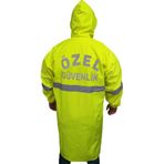 ÖZEL GÜVENLİK Yazılı Reflektörlü Sarı Renk Pardösü Yağmurluk