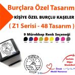 Özel İsim Yazılı Hediyelik Kaşe, Otomatik Burçlu Kaşe, Kare Damga Z1 Serisi