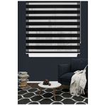 Özel Jaluzi Ithal Siyah Düz Zebra Stor Perde-70 x 260