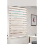 özel jaluzi Özel Jaluzi Krem Bambu Kumaş Zebra Stor Perde Etek Dilimsiz 1. Kalite 130x250, 495