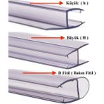 Özel Kesim Plastik Cam Balkon ve Cam Kapı Fitili Çıtası Büyük H, Küçük H, Balon D ve 10MM Küçük H - Balon D 8mm - 150