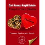 Özel Kırmızı Kalpli Kutuda Karışık Çikolata