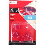 Özel Lastik Fuşya Simli 4 Adet 15 mm Bebek Düğme, Çocuk Düğme, Gömlek Kazak Yelek Düğmesi 403 237