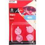 Özel Lastik Pembe Simli 4 Adet 15 mm Bebek Düğme, Çocuk Düğme, Gömlek Kazak Yelek Düğmesi 403 249