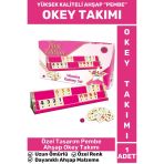 Özel Model Uzun Ömürlü Aile Ev Arkadaş Kız Eğlence Hediyelik Oyun Takımı Ahşap Pembe 101 Okey Takımı