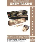 Özel Model Uzun Ömürlü Dayanıklı Aile Ev Arkadaş Kahve Cafe Oyun Takımı Altın Inci 101 Okey Takımı