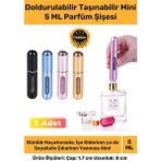 Özel Parfüm Şişesinden Doldurulabilir Taşınabilir Çanta İçi Mini Cep Parfüm Şişesi 5 Ml x 2 Adet