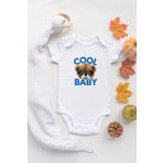 Özel Tasarım Lisanslı Cool Baby Sevimli Ayı Bebek Body Beyaz Bebek Badi Zıbın, 2-4 Yaş