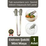 Özel Tasarım Pratik Sevimli Eldiven Şekilli Isıya Dayanıklı Silikon Uçlu Mini Mutfak Servis Maşası