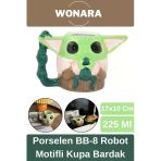 Özel Tasarım Sevgili Arkadaş Şık Ve Dekoratif Hediyelik Porselen Baby Yoda Motifli Kupa Bardak