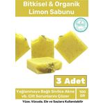 Özel Üretim %100 Doğal Güzel Kokulu El Yüz Saç Vücut Cilt Orijinal Limon Sabunu - 3 Adet